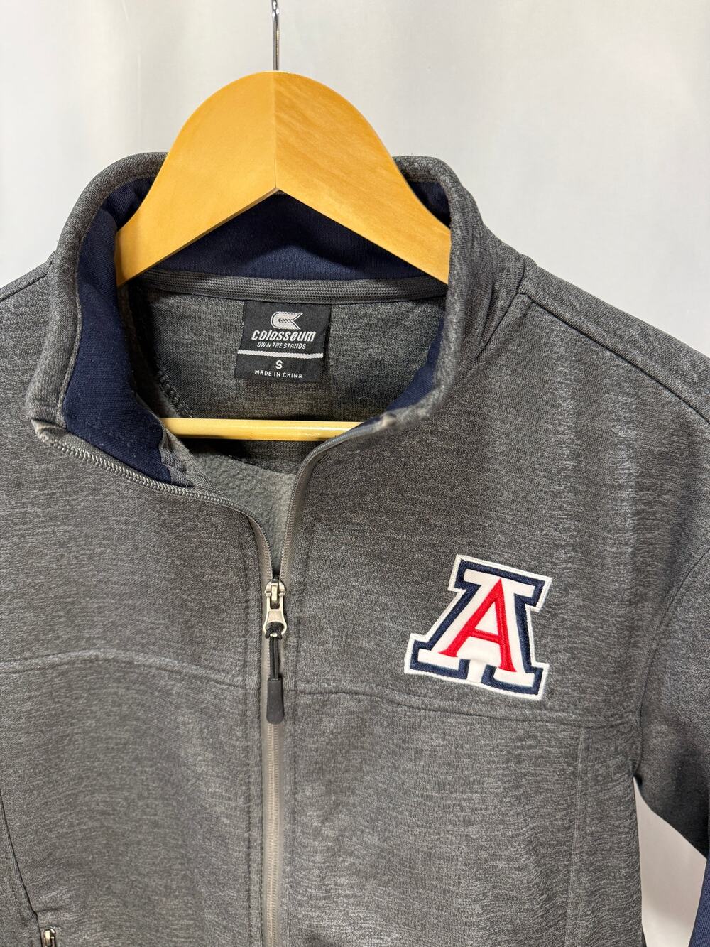Colosseum Arizona Wildcats Women’s Small Full Zip Jacket Gray NCAA U of A